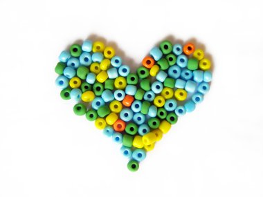 Heart made of beads