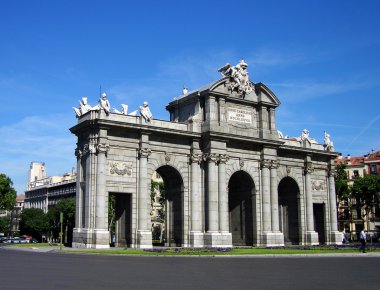 Puerta de Alcala gate in Madrid, Spain clipart