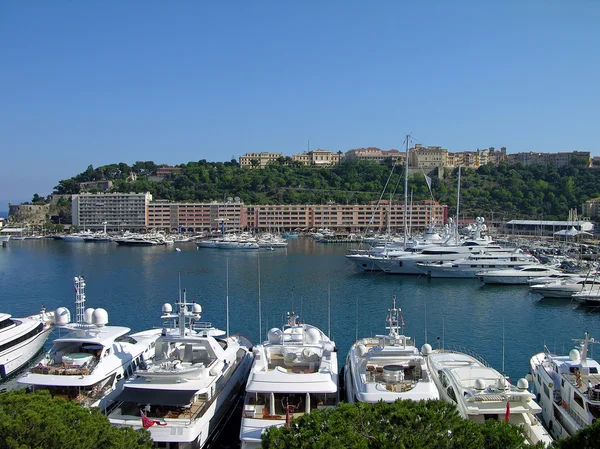 Luxury yachts in Monaco harbor — Stock Photo, Image