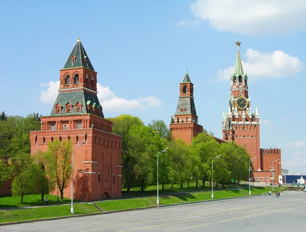 Torres do Kremlin em Moscú, Rússia Imagem De Stock