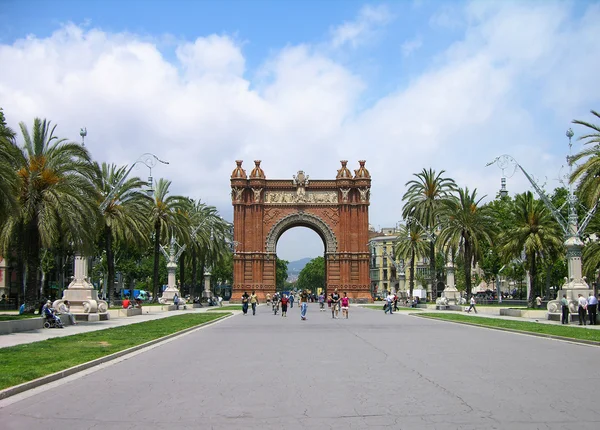 凯旋拱门，巴塞罗那，西班牙 — 图库照片