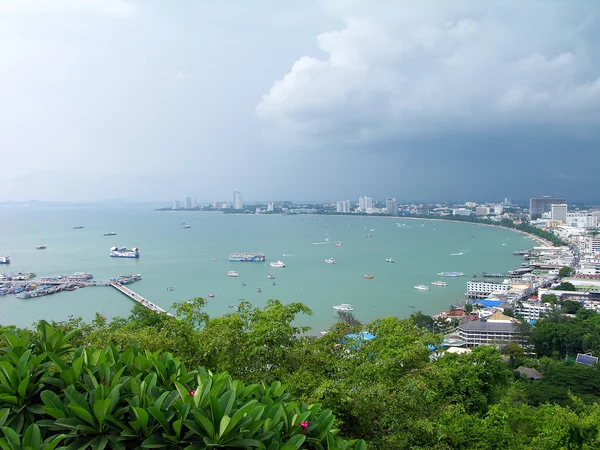 Ville de Pattaya vue aérienne — Photo