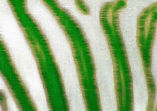 Groene en witte strepen op het leer — Stockfoto