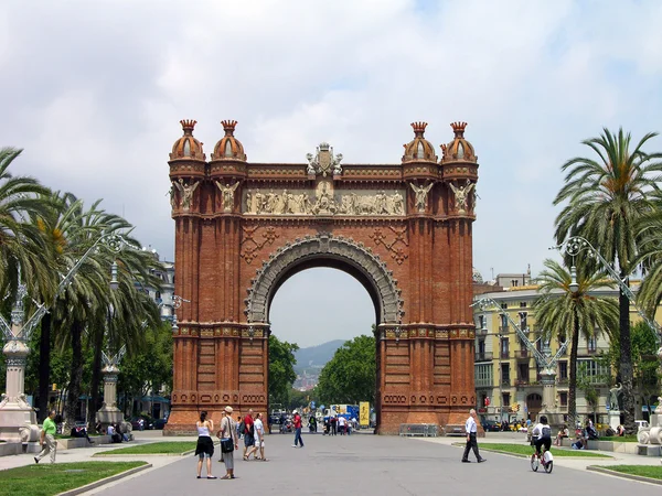 Triumph arch, barcelona, Spanje — Stockfoto