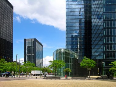 Modern tower buildings in Brussels clipart