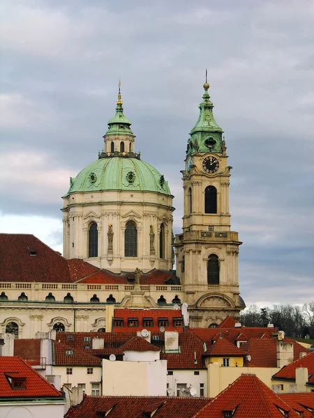 Iglesia de San Nicolás, Mala Strana, Praga — Foto de Stock