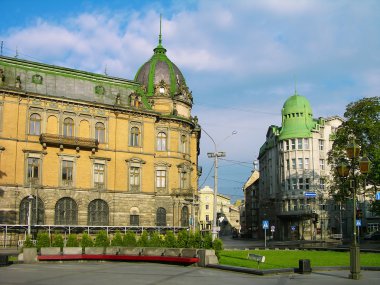 Liberty avenue, Lviv, Ukraine clipart