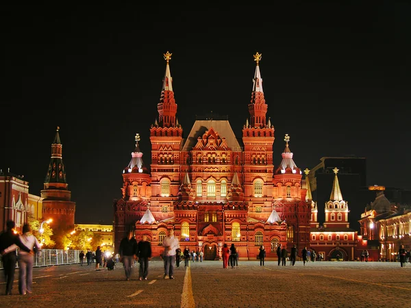 Rudé náměstí v noci, Moskva, Rusko — Stock fotografie