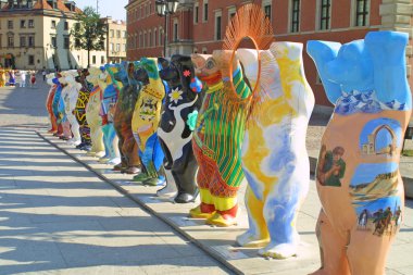 United Buddy Bears exhibition in Warsaw clipart