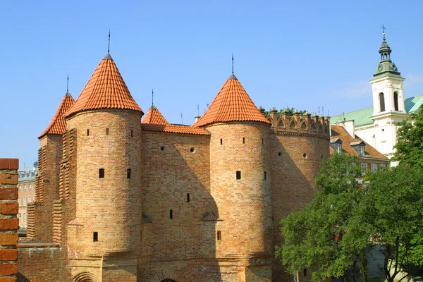 Zamek w dpwntown Warszawa, Polska — Zdjęcie stockowe