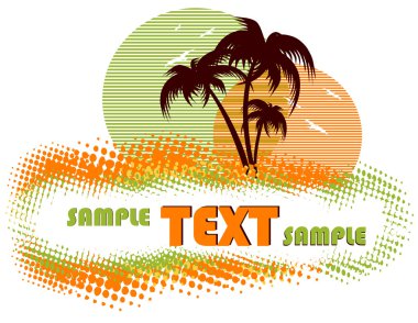 Tropical beach clipart