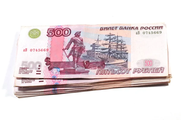 Banknote in fünfhundert Rubel — Stockfoto