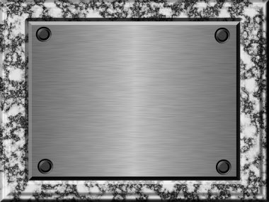 Marble metal plate a clipart