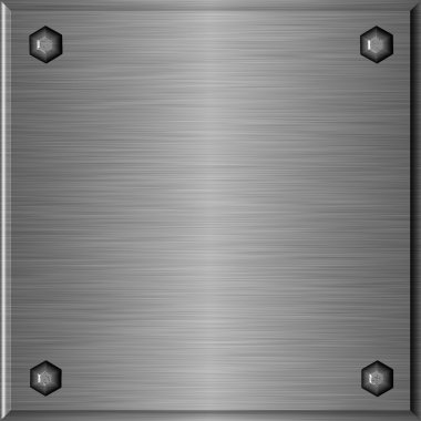 Brushed metal plate b clipart