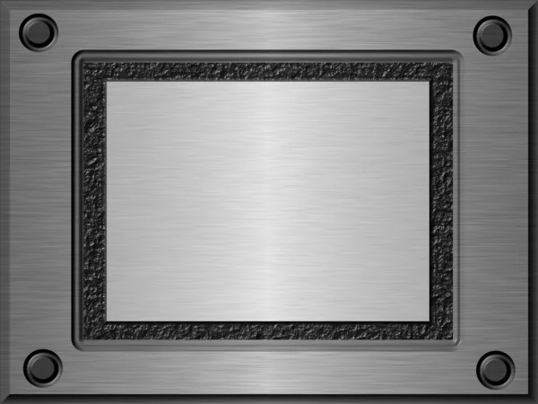 Embossed metal plate b — Stock Photo, Image