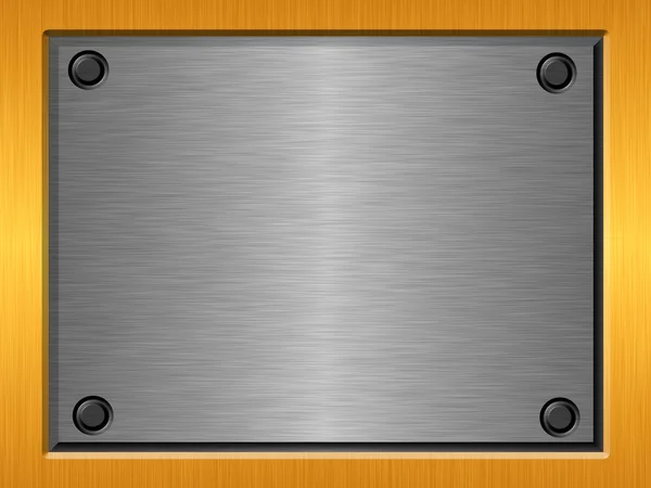 Embossed metal plate a — Stock Photo, Image