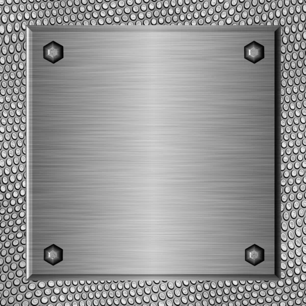 Borstad metall platta b — Stockfoto