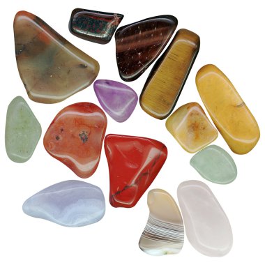 Semi-precious stones isolated clipart