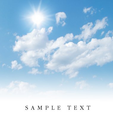 White clouds on blue sky . clipart