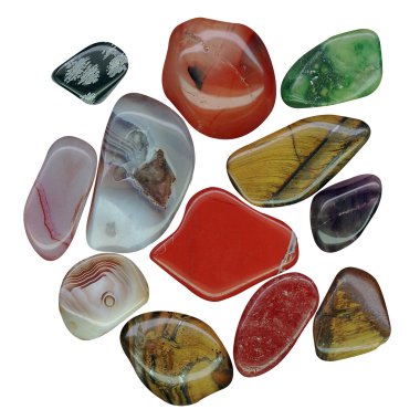 Semi-precious stones isolated clipart