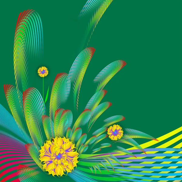 抽象的な幻想的な色の花 — ストック写真