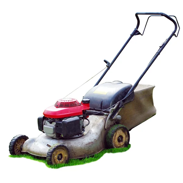 Lawn mower on green grass — Stock Photo, Image