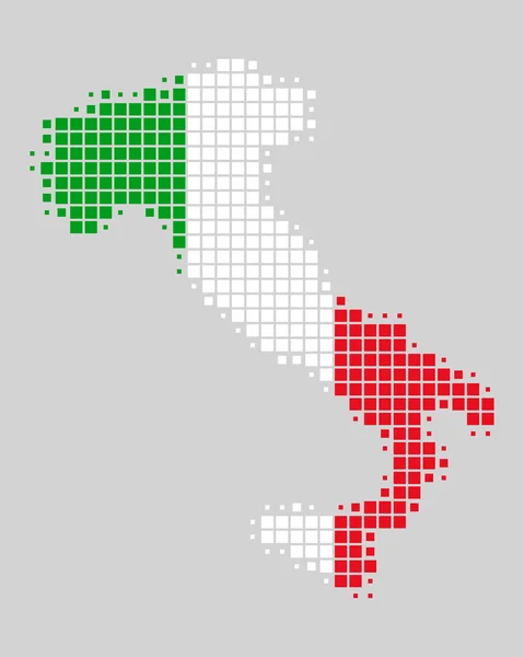 Kaart en vlag van Italië — Stockfoto