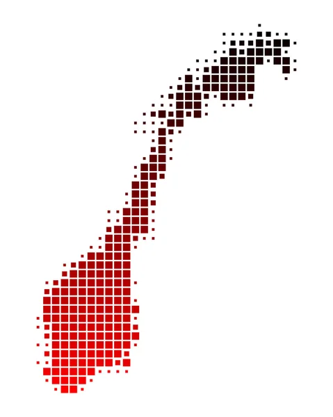 Mapa da Noruega — Fotografia de Stock