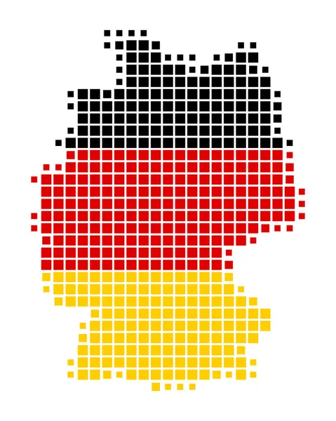 Karta och flagga över Tyskland — Stockfoto