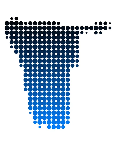 Mapa z Namibie — Stock fotografie