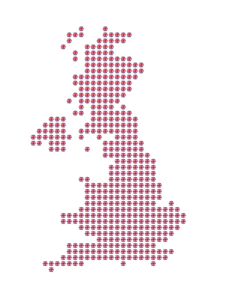 英国与联盟杰克的地图 — 图库照片