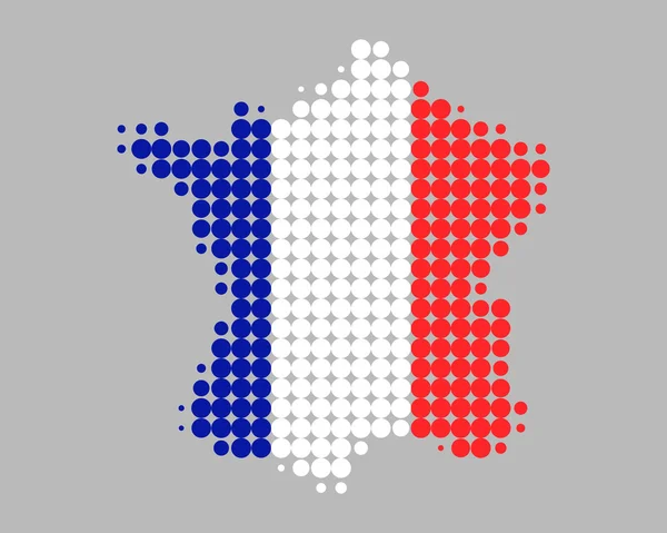 Kaart en vlag van Frankrijk — Stockfoto