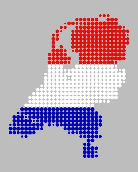 Harita ve Hollanda bayrağı — Stok fotoğraf