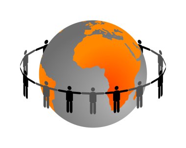 Global connection clipart