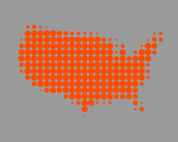 Karte der Vereinigten Staaten von Amerika — Stockfoto