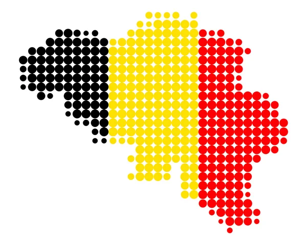 Mapa y Bandera de Bélgica — Foto de Stock