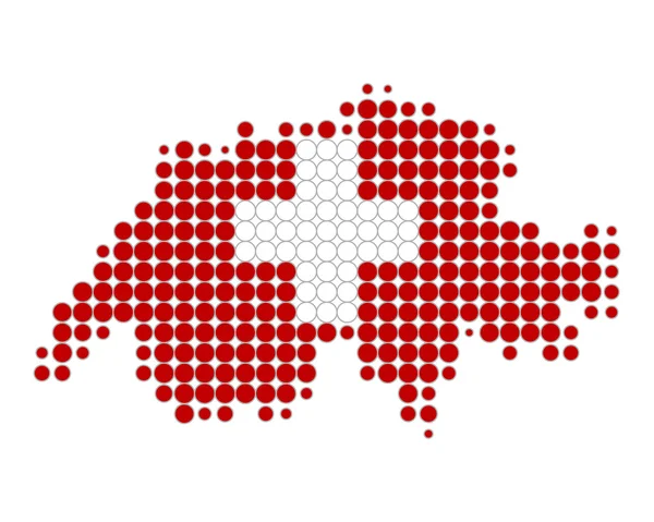Map and flag of Switzerland — Stock Photo, Image