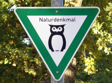 German sign nature reserve clipart