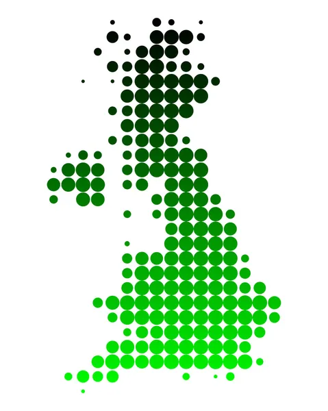 Kaart van Groot-Brittannië — Stockfoto