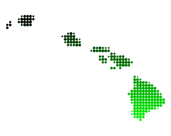 Карта Гавайев — стоковое фото