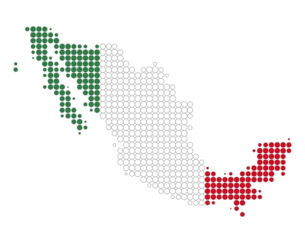 Mappa e bandiera di Mexico — Foto Stock