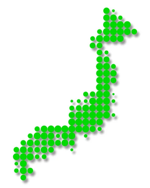Kaart van japan — Stockfoto