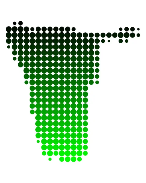 纳米比亚的地图 — 图库照片