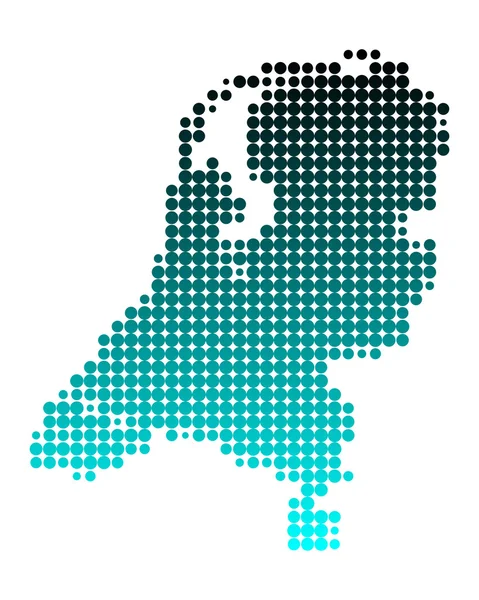 Karta över Nederländerna — Stockfoto