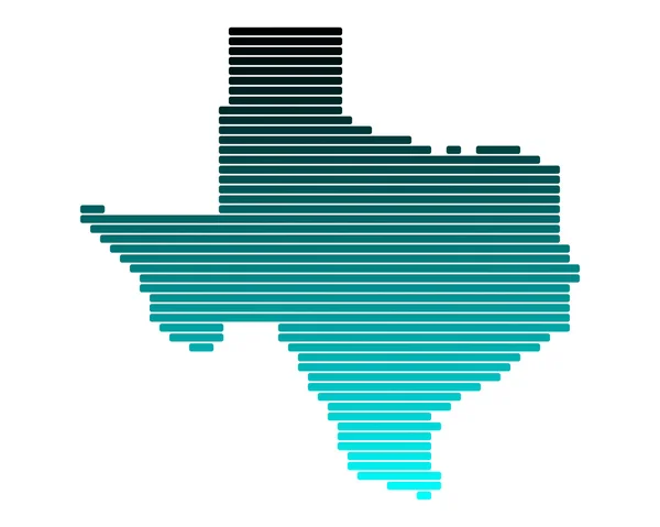 Kaart van texas — Stockfoto