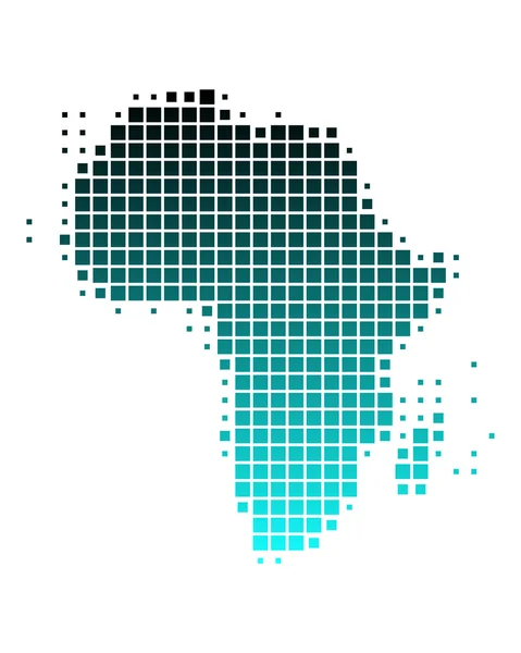 Mapa de África en plazas —  Fotos de Stock