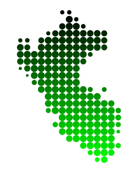 Karte von Peru — Stockfoto