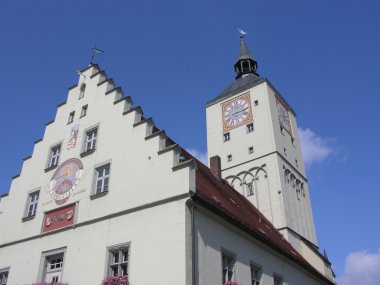 Ancient town hall in Deggendorf clipart