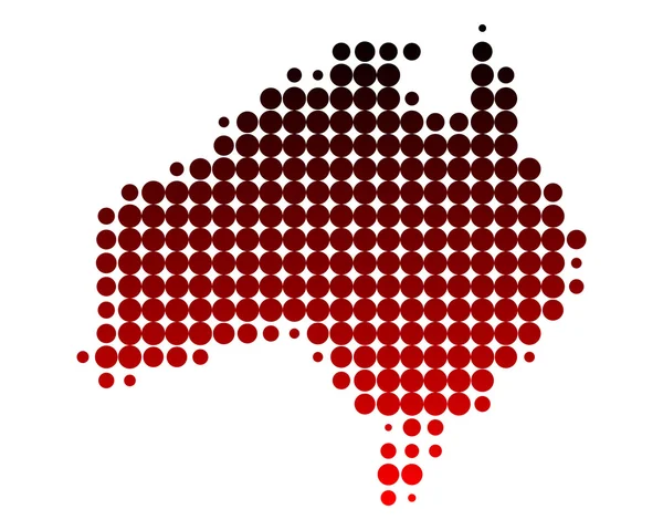 Mapa Austrálie — Stock fotografie