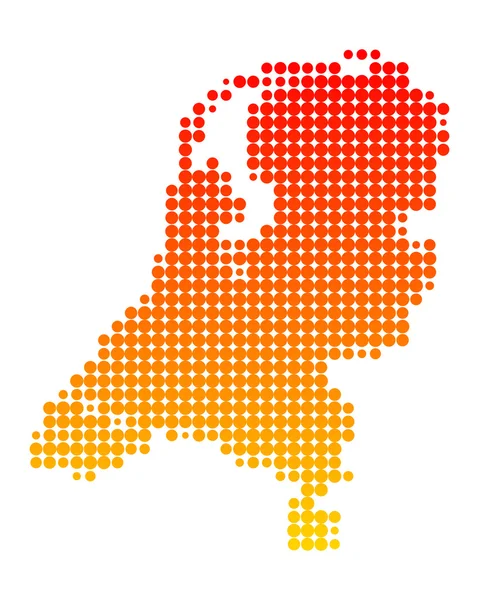Mapa Nizozemska — Stock fotografie